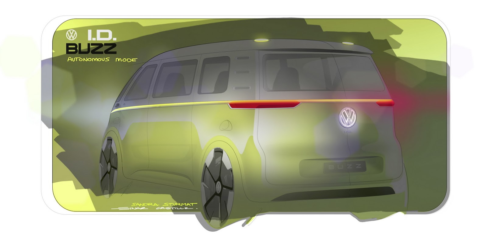 Volkswagen I.D. Buzz Concept, 2017 - Design Sketch