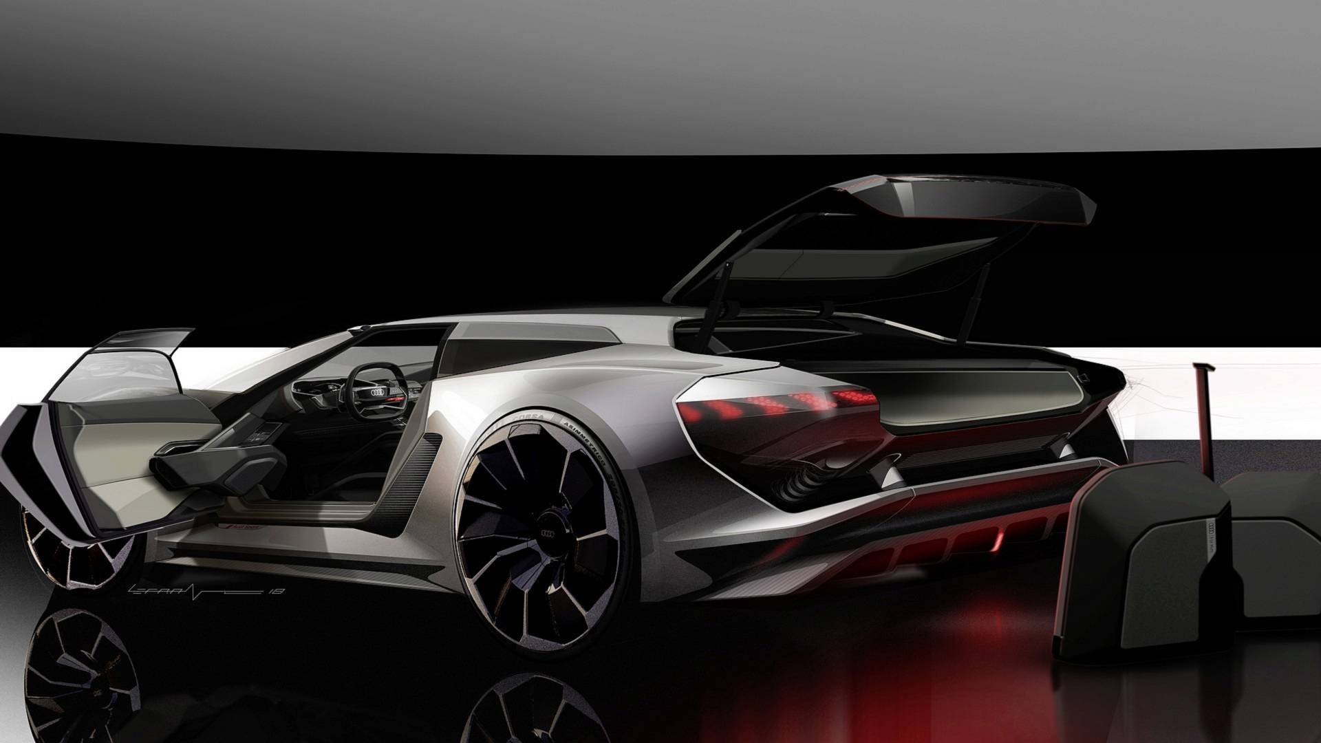 Audi PB18 E-Tron Concept, 2018 - Design Sketch