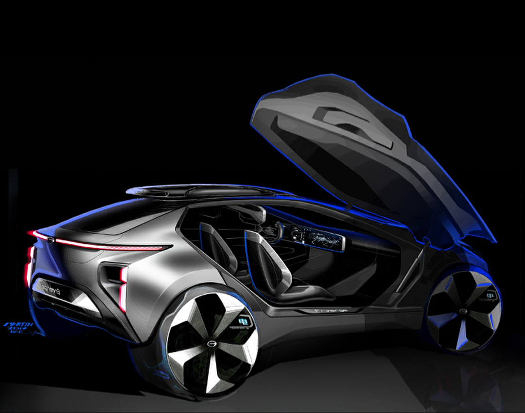 GAC Enverge Concept, 2018 - Design Sketch by Martin Amazaryan