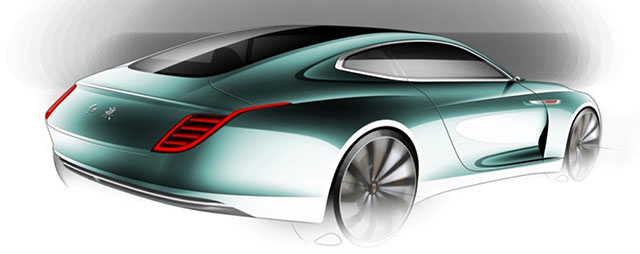 Hongqi E-Jing GT Concept, 2018 - Design Sketch