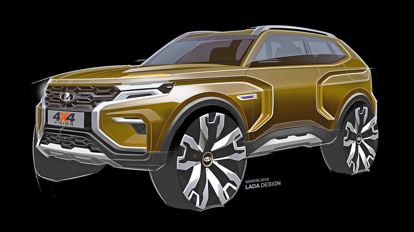 Lada 4x4 Vision, 2018 - Design Sketch by Vasiliy Markin