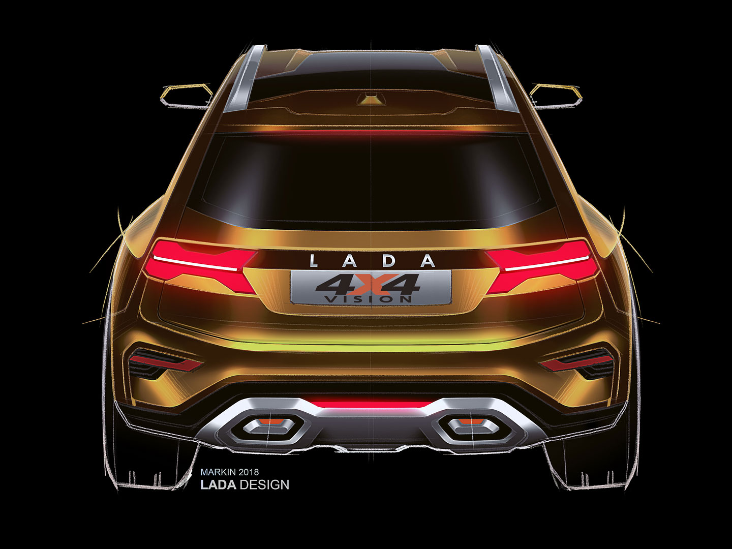 Lada 4x4 Vision, 2018 - Design Sketch by Vasiliy Markin
