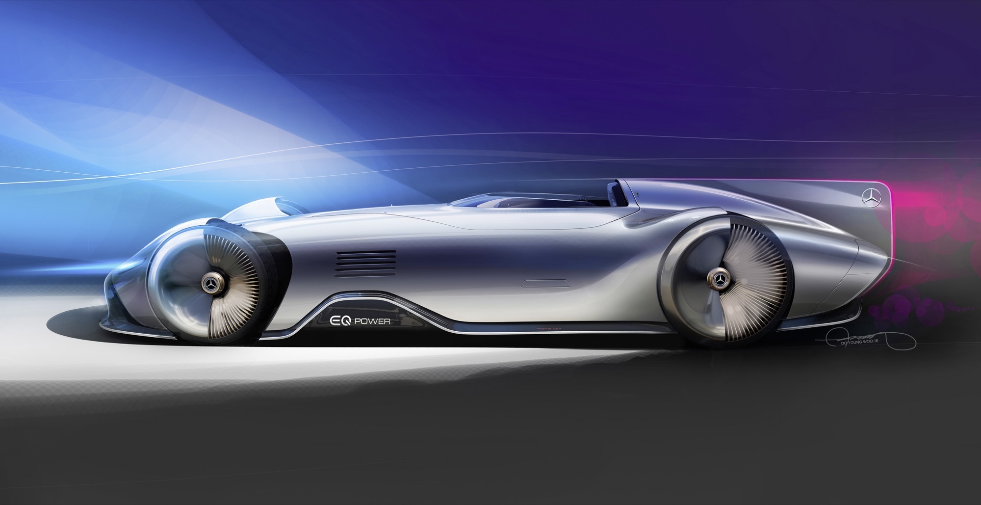 Mercedes-Benz EQ Silver Arrow Concept, 2018 - Design Sketch