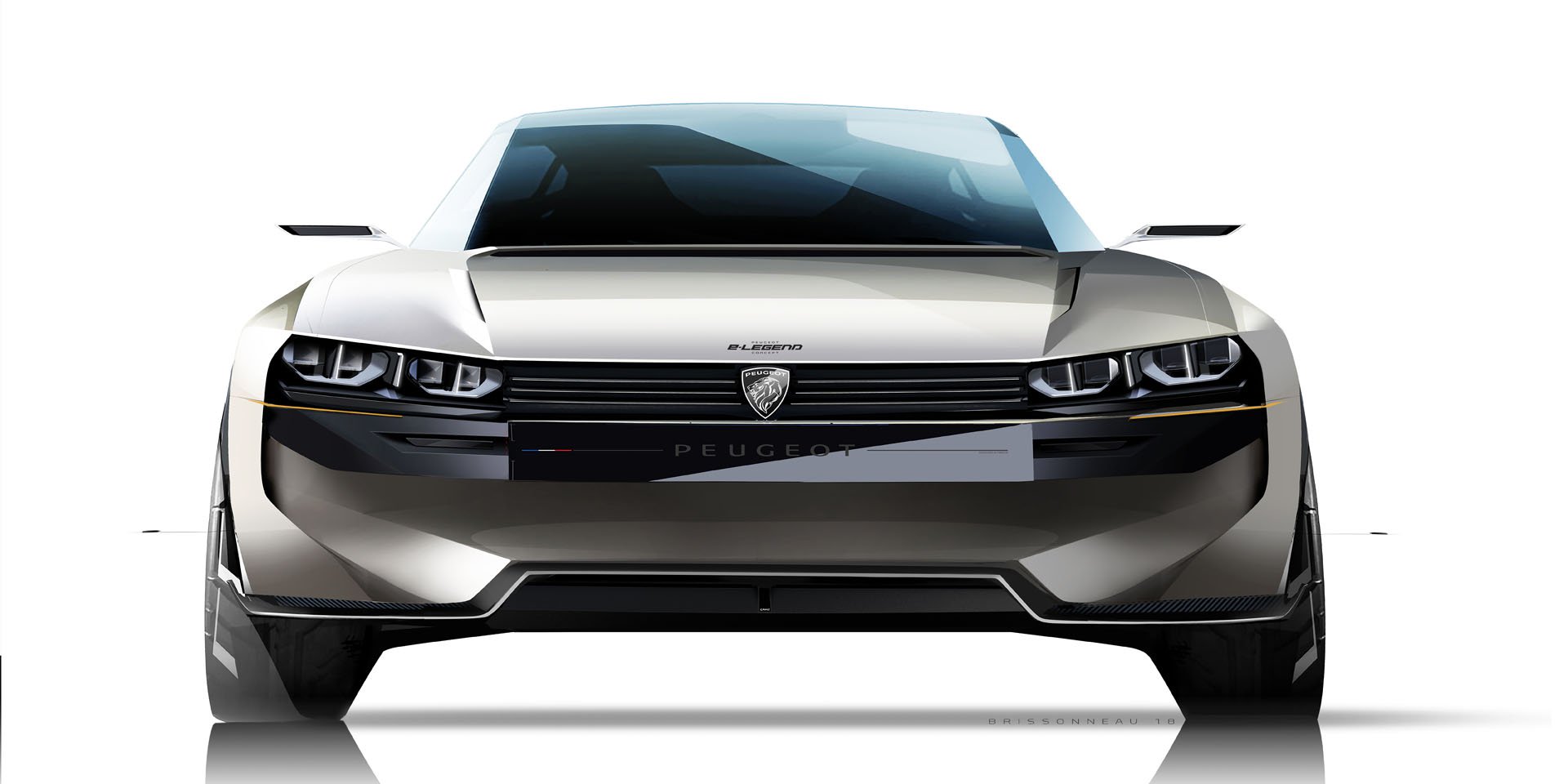 Peugeot e-Legend Concept, 2018 - Design Sketch