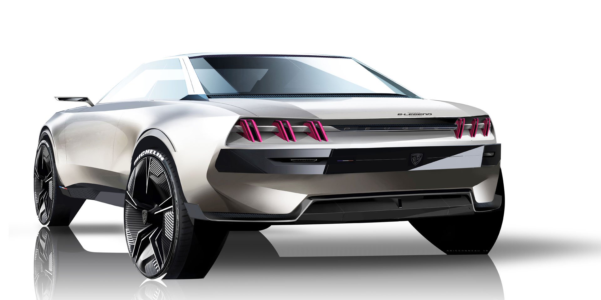 Peugeot e-Legend Concept, 2018 - Design Sketch