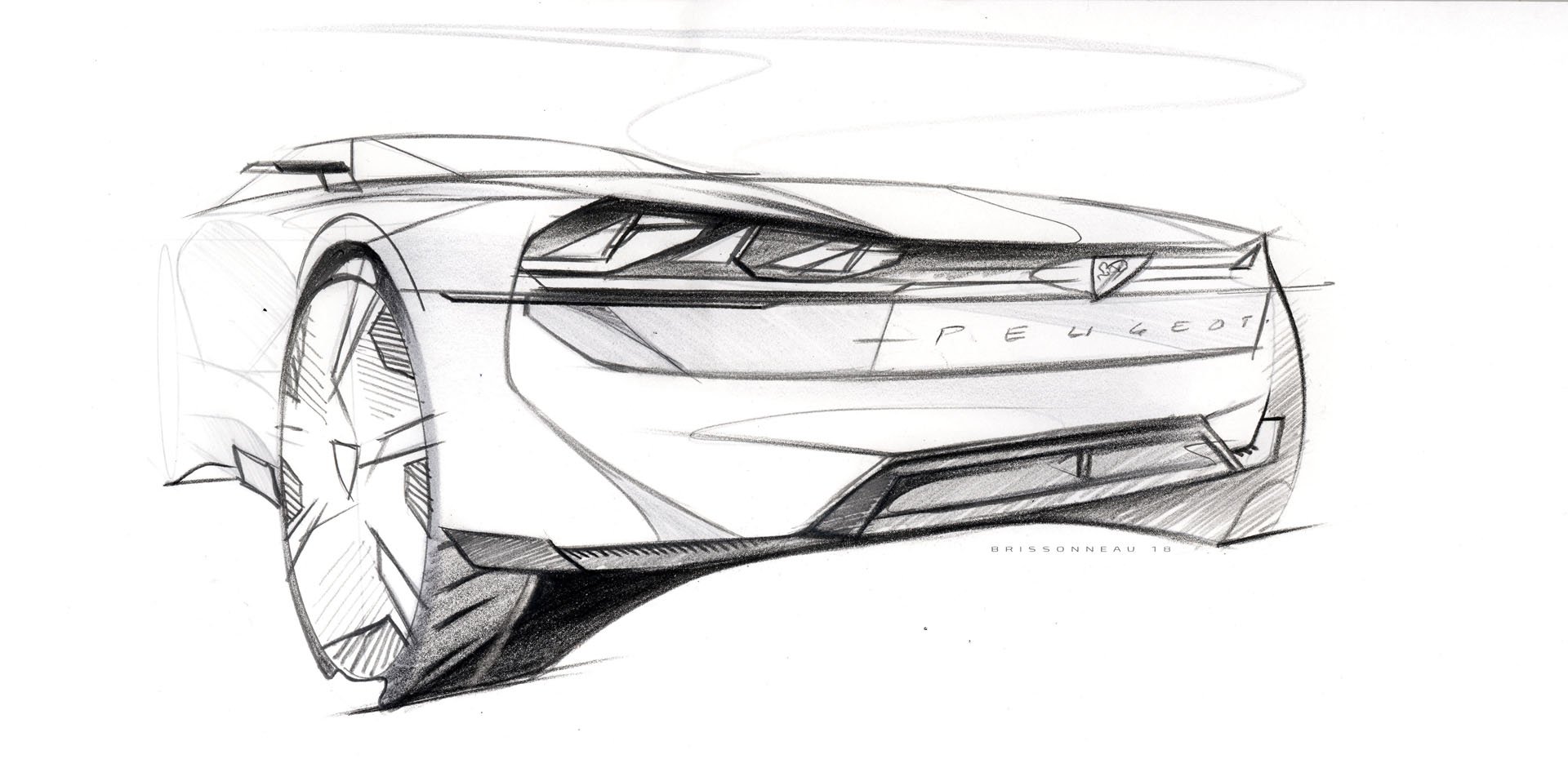 Peugeot e-Legend Concept, 2018 - Design Sketch