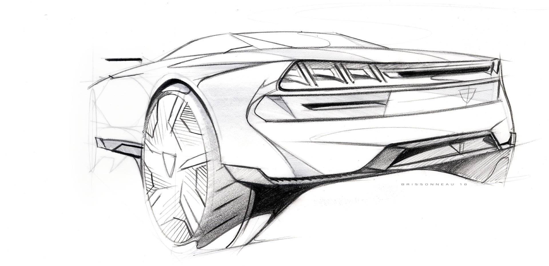Peugeot e-Legend Concept, 2018 - Design Sketch