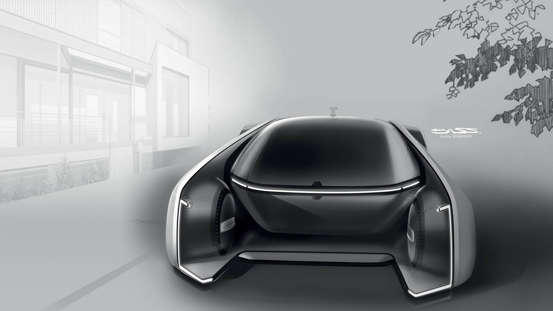 Renault EZ-GO Concept, 2018 - Design Sketch by Andrey Basmanov