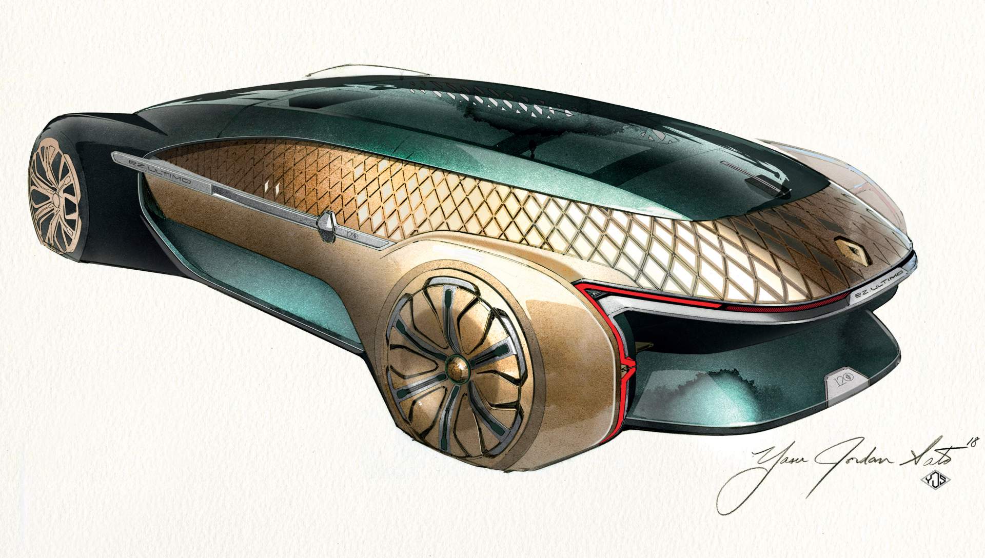 Renault EZ-Ultimo Concept, 2018 - Design Sketch