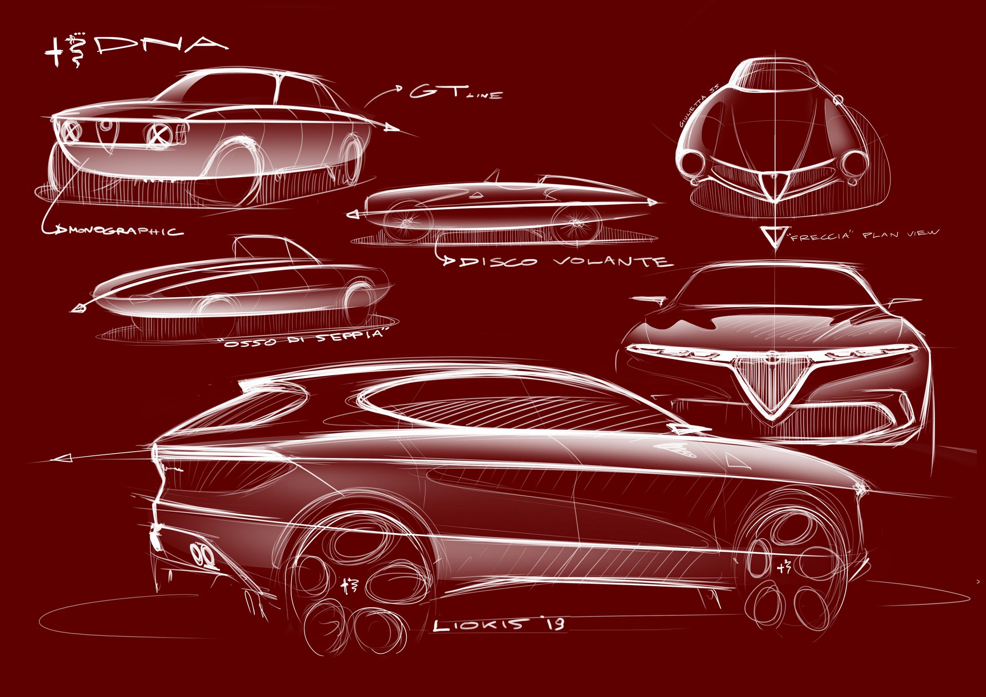 Alfa Romeo Tonale Concept, 2019 - Design Sketch