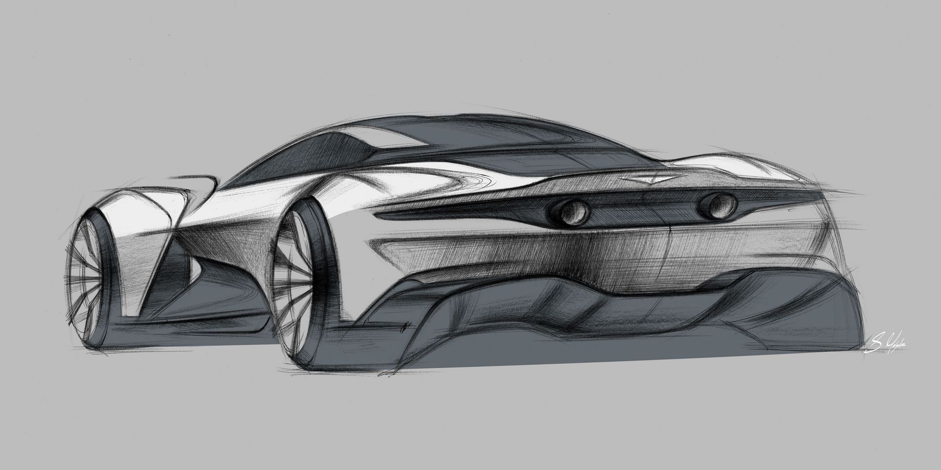 Aston Martin Vanquish Vision Concept, 2019 - Design Sketch