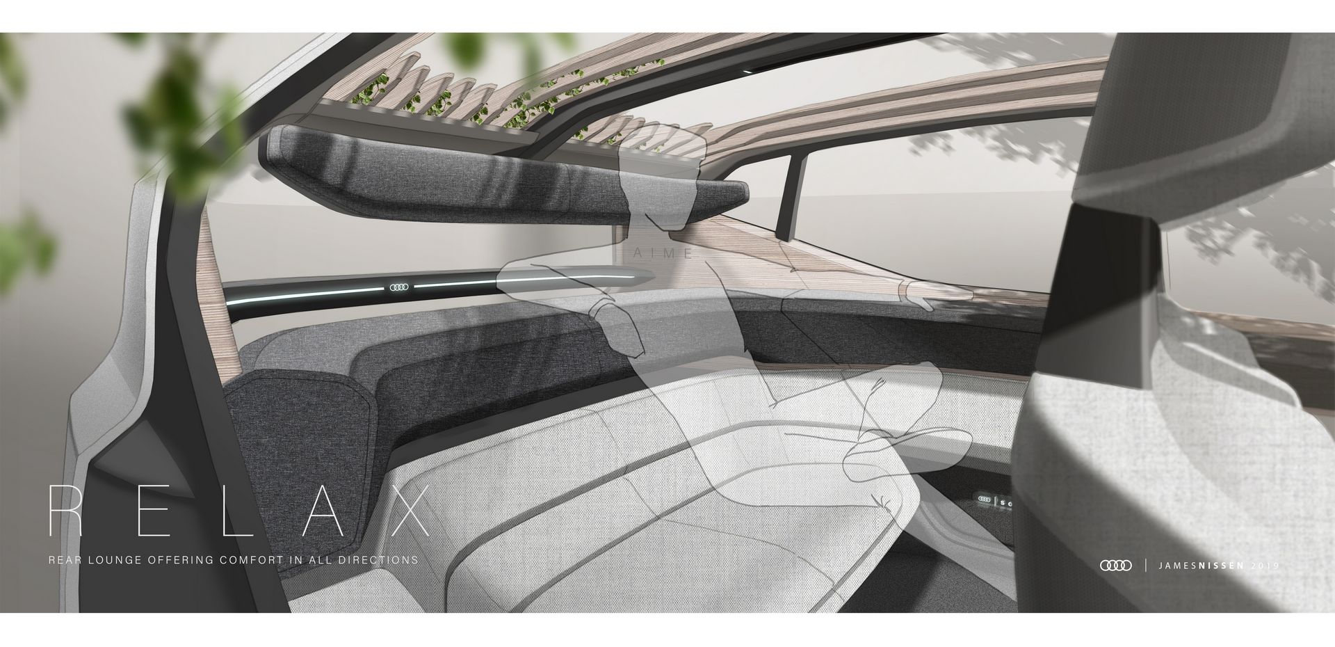 Audi AI:ME Concept, 2019 - Design Sketch - Interior