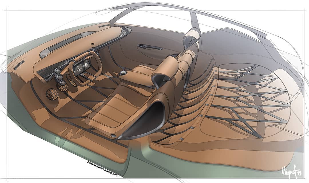 Genesis Mint Concept, 2019 – Interior – Design Sketch by Guillermo Mignot