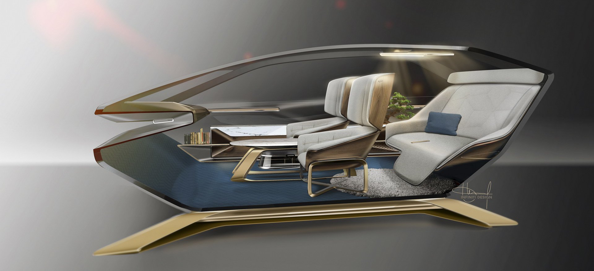 Infiniti QX Inspiration Concept, 2019 - Design Sketch - Interior