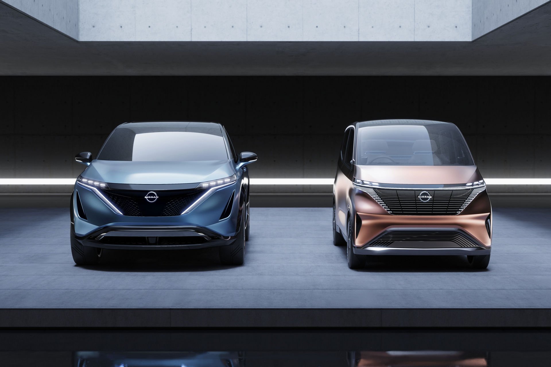 Nissan Ariya Concept and IMk Concept, 2019