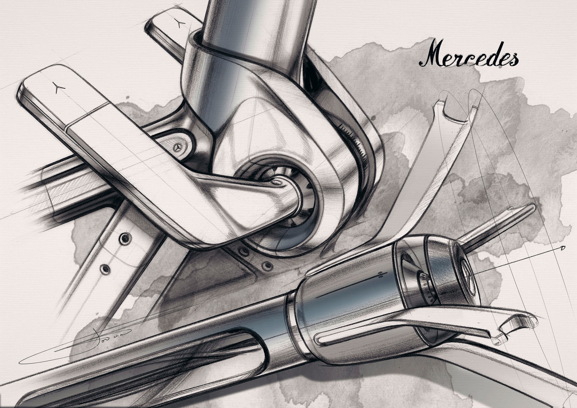 Vision Mercedes Simplex, 2019 - Design Sketch by Marius Torterat