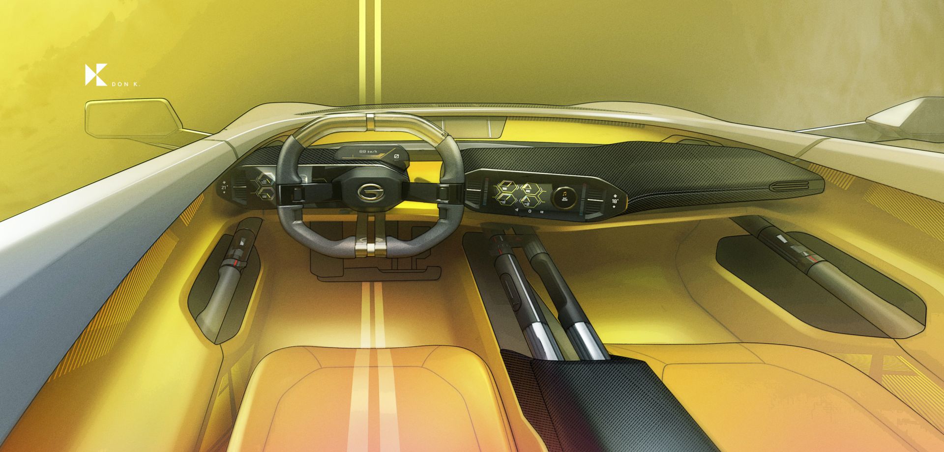 GAC ENPULSE Concept, 2020 - Interior - Design Sketch by Don Kab