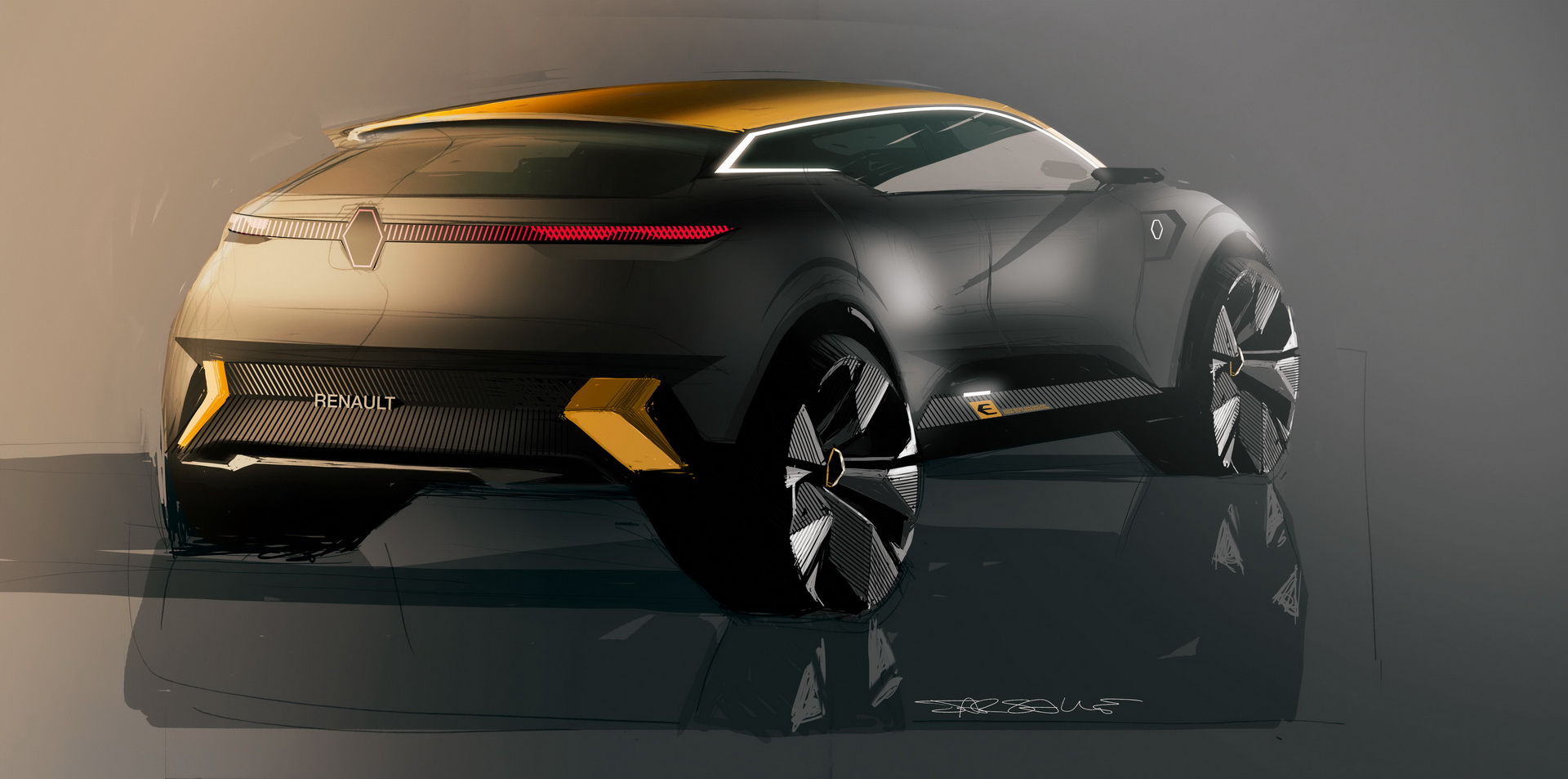 Renault Mégane eVision Concept, 2020 - Design Sketch