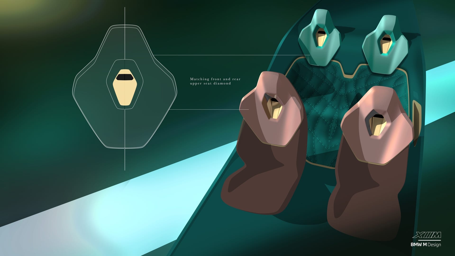 BMW Concept XM, 2021 – Design Sketch – Interior