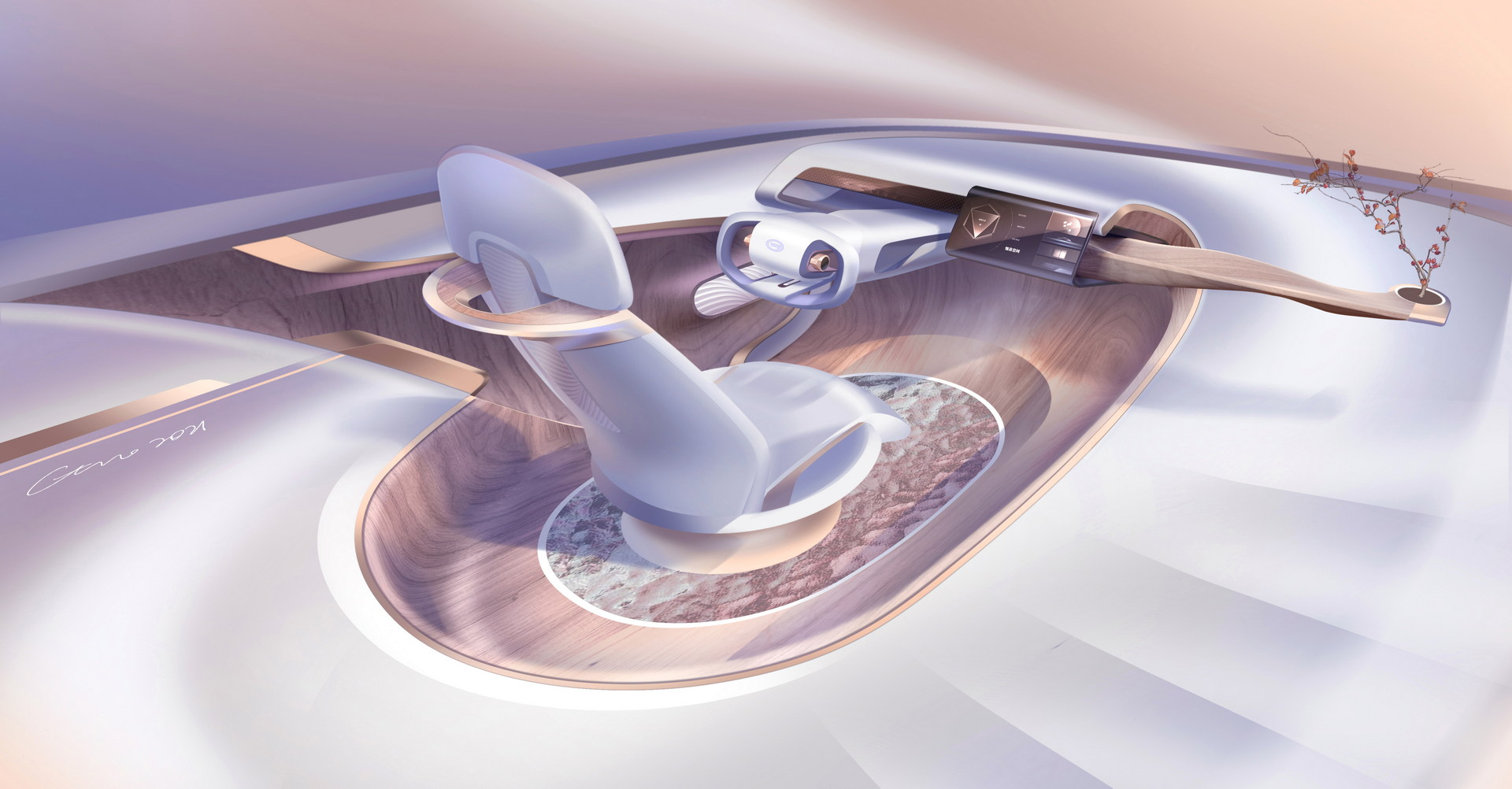 GAC TIME Concept, 2021 – Design Sketch – Interior