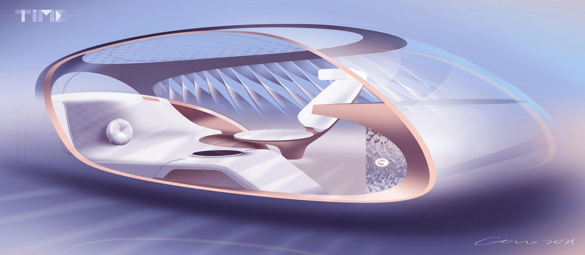 GAC TIME Concept, 2021 – Design Sketch – Interior
