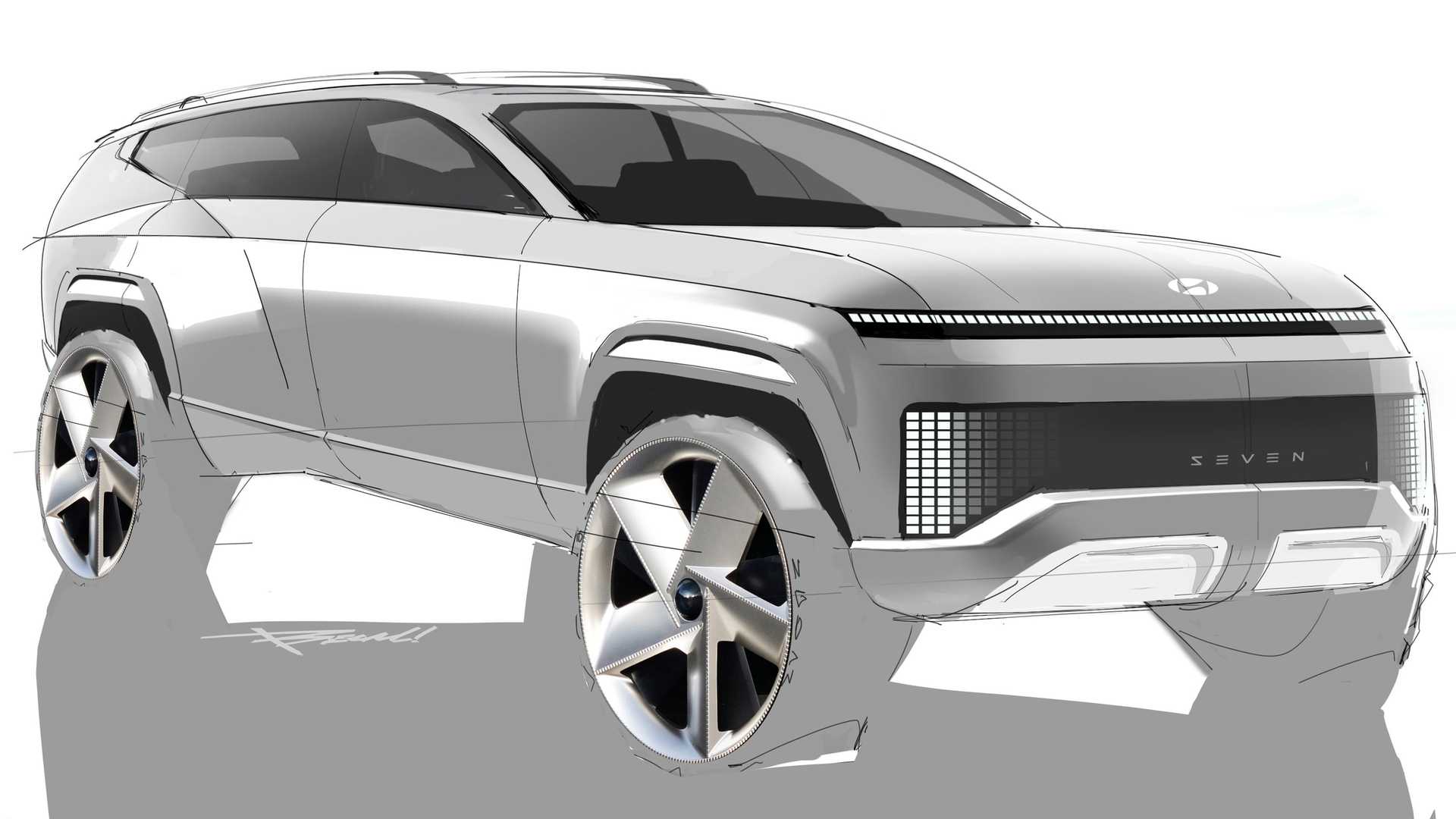 Hyundai SEVEN Concept, 2021 – Design Sketch