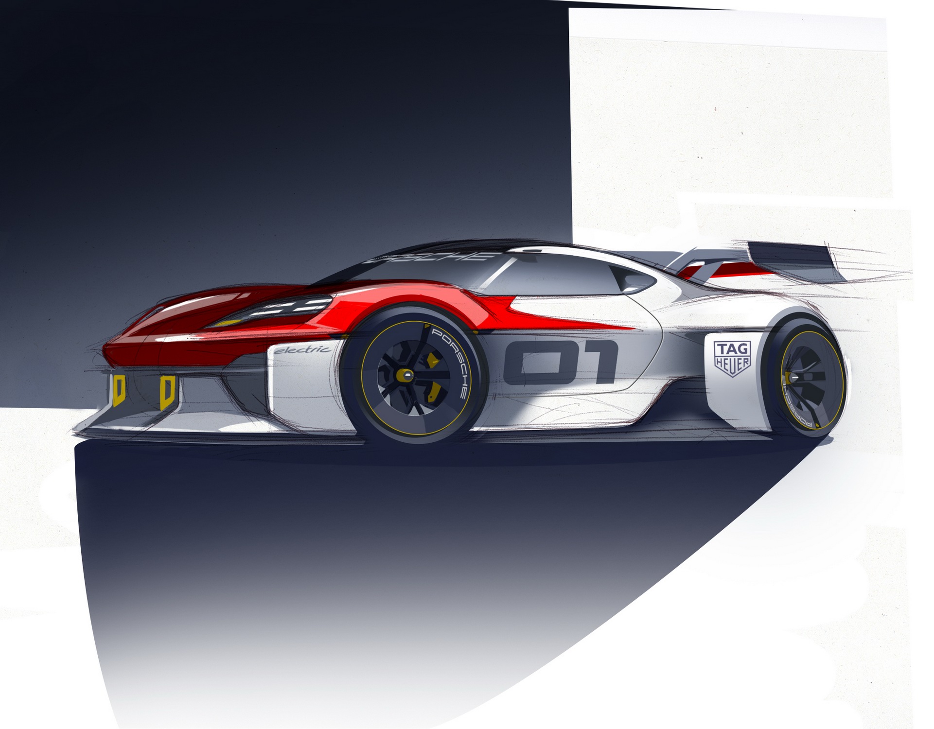 Porsche Mission R, 2021 – Design sketch
