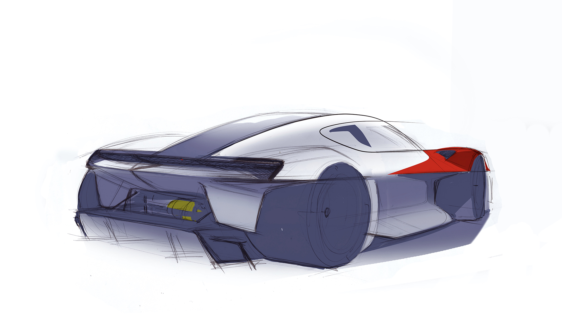 Porsche Mission R, 2021 – Design sketch