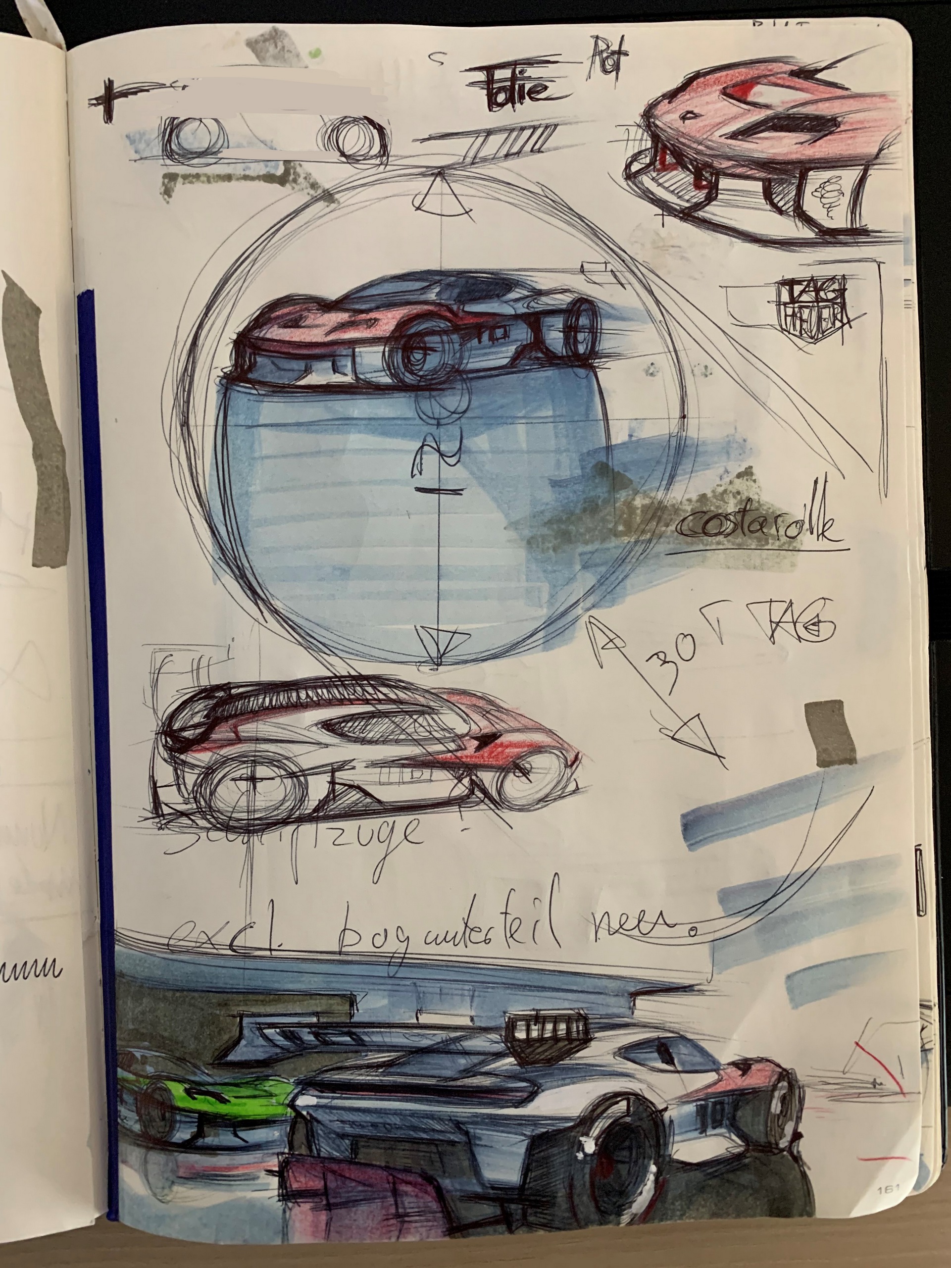 Porsche Mission R, 2021 – Design sketch