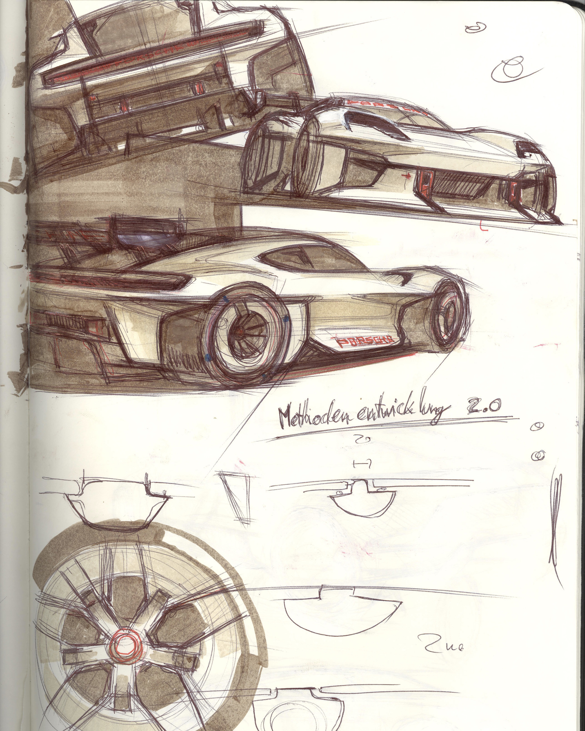 Porsche Mission R, 2021 – Design sketch