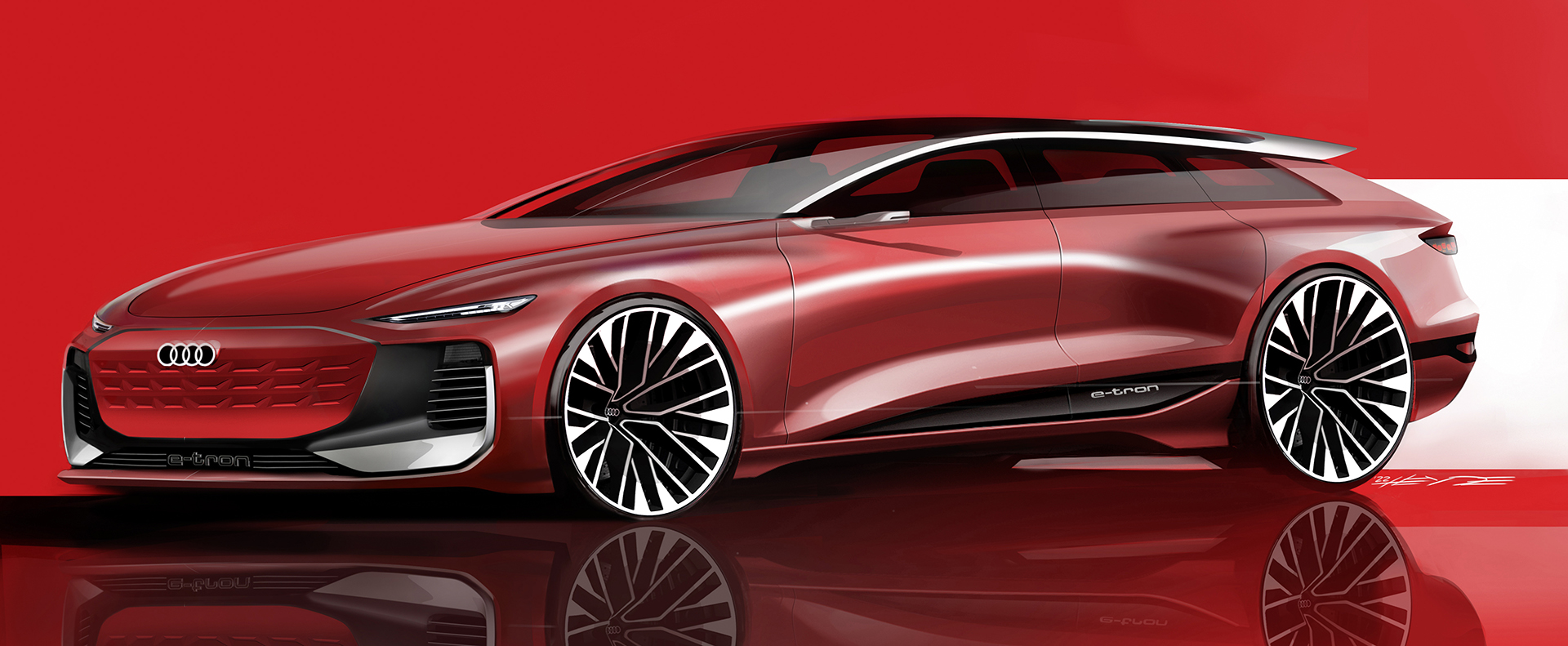 Audi A6 Avant e-tron concept, 2022 – Design Sketch