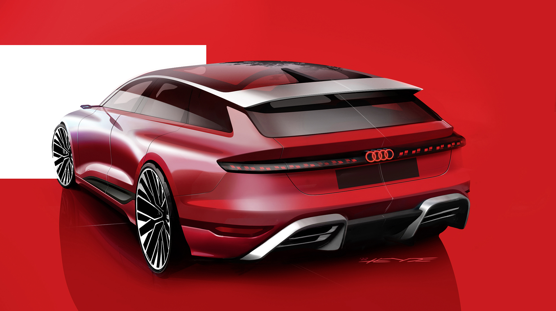 Audi A6 Avant e-tron concept, 2022 – Design Sketch