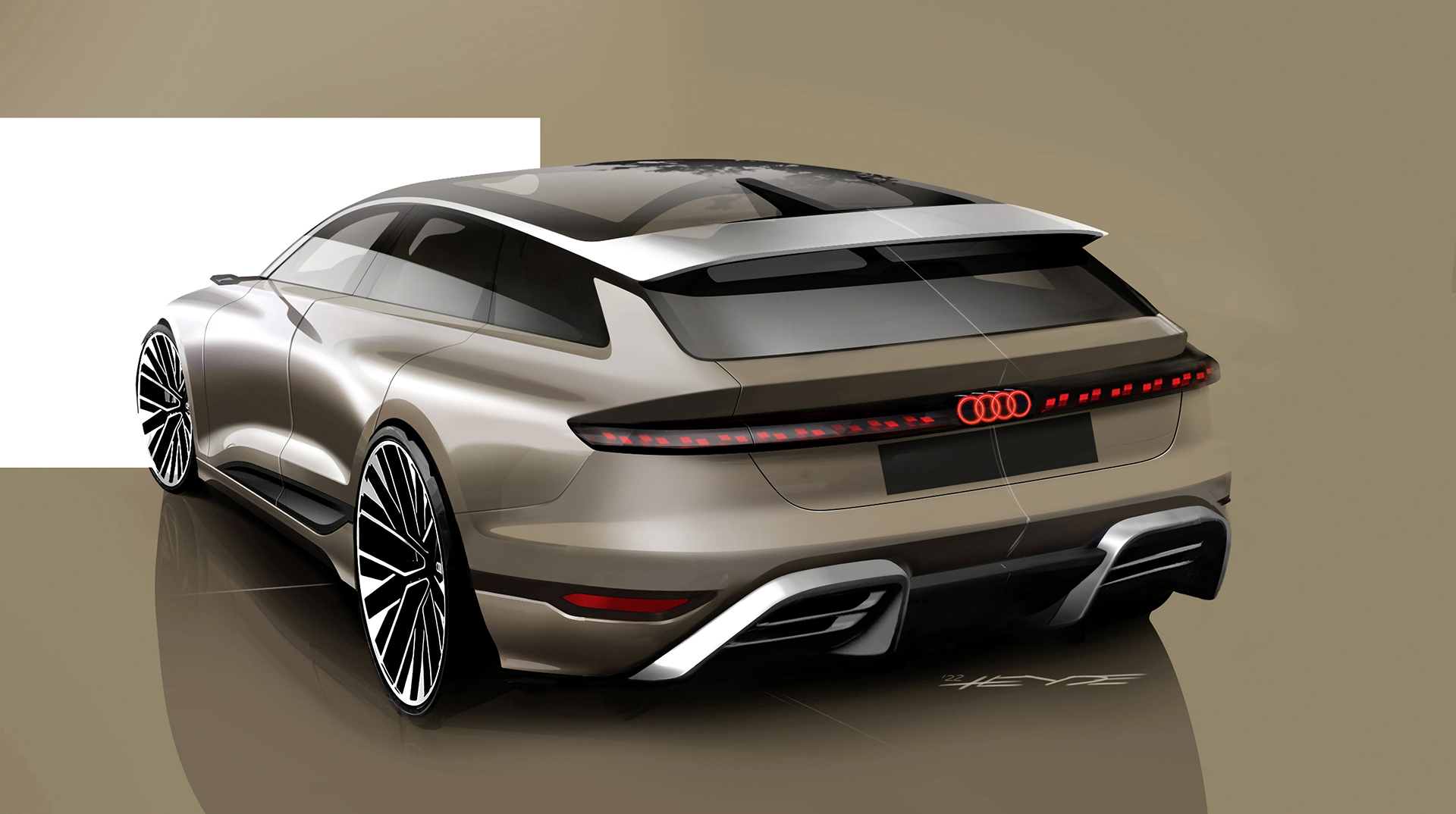 Audi A6 Avant e-tron concept, 2022 – Design Sketch