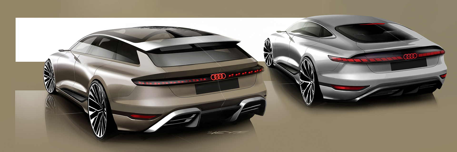 Audi A6 Avant e-tron concept, 2022 – Design Sketch