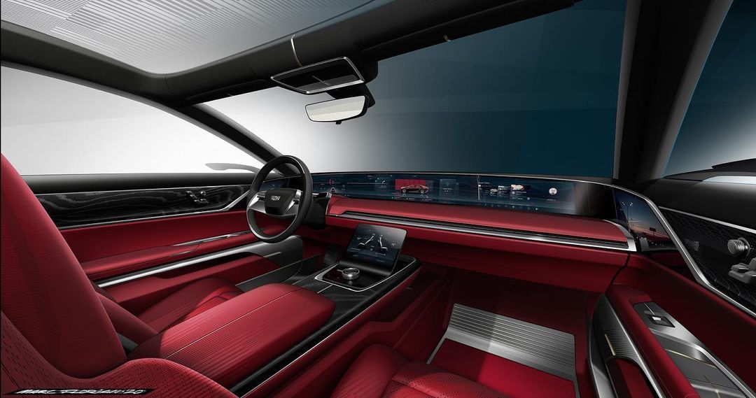 Cadillac CELESTIQ – Interior – Design Sketch by Marc Florian