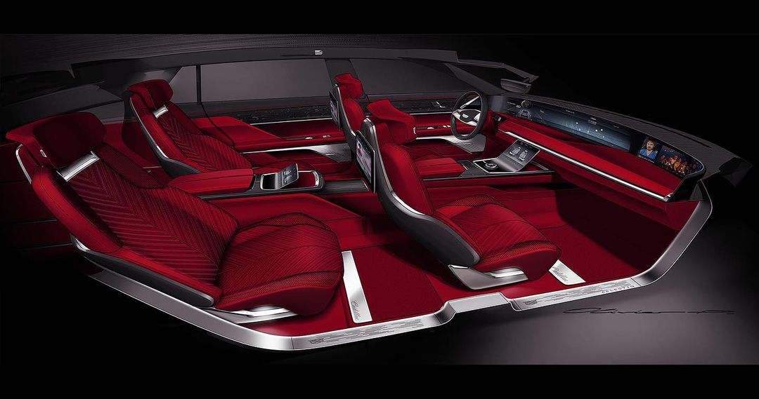 Cadillac CELESTIQ – Interior – Design Sketch by Olivier Poulet