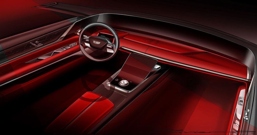 Cadillac CELESTIQ – Interior – Design Sketch by Olivier Poulet