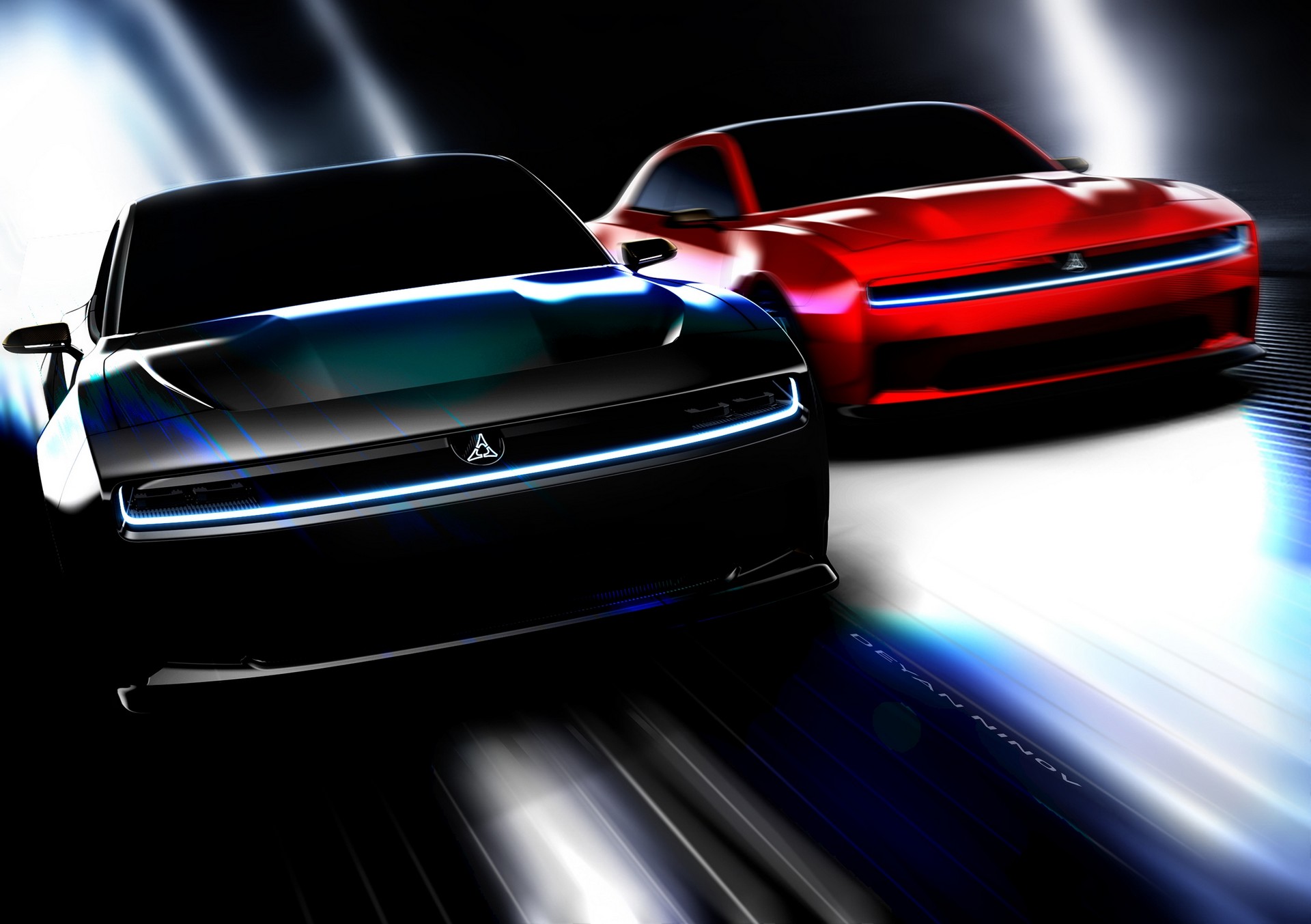 Dodge Charger Daytona SRT Concept EV, 2022 – Design Sketch