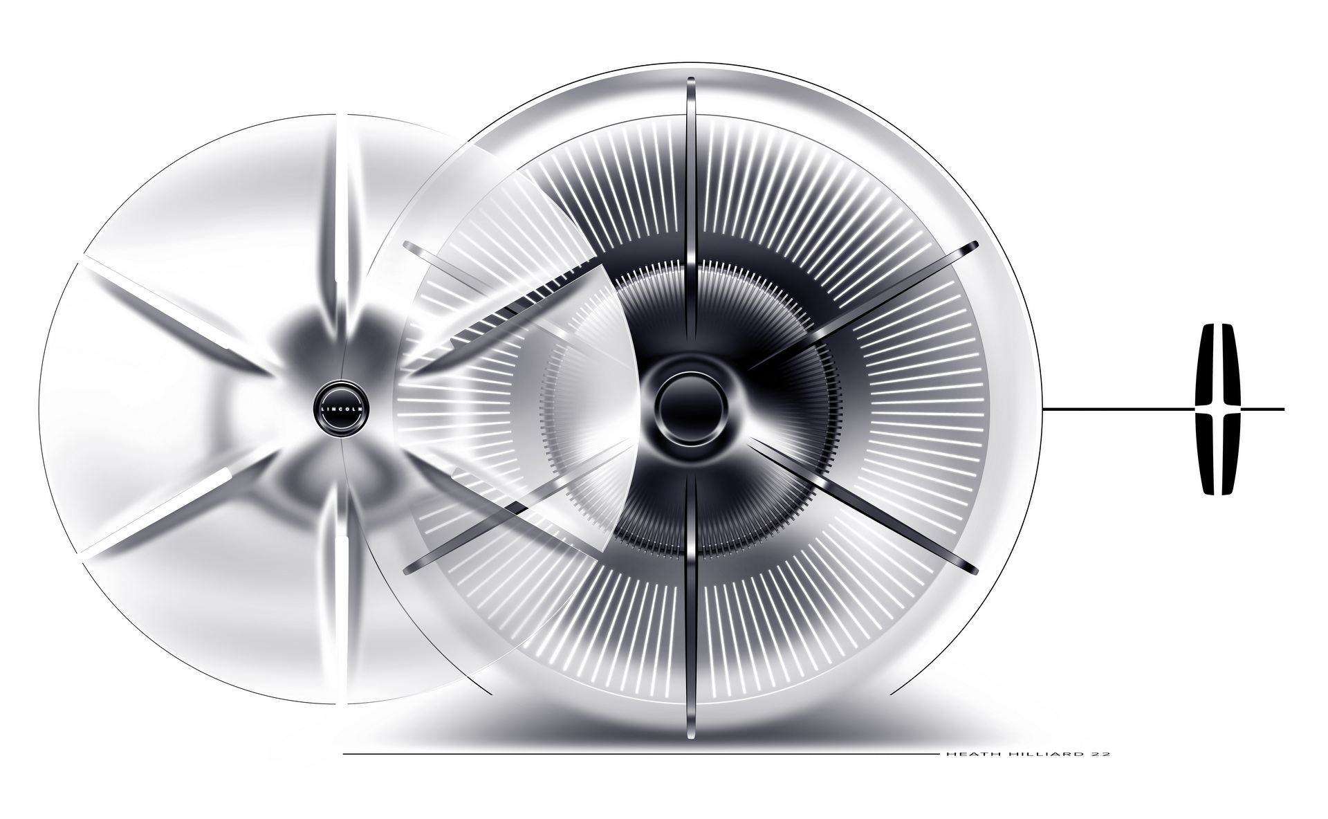 Lincoln Model L100 Concept, 2022 – Design Sketch