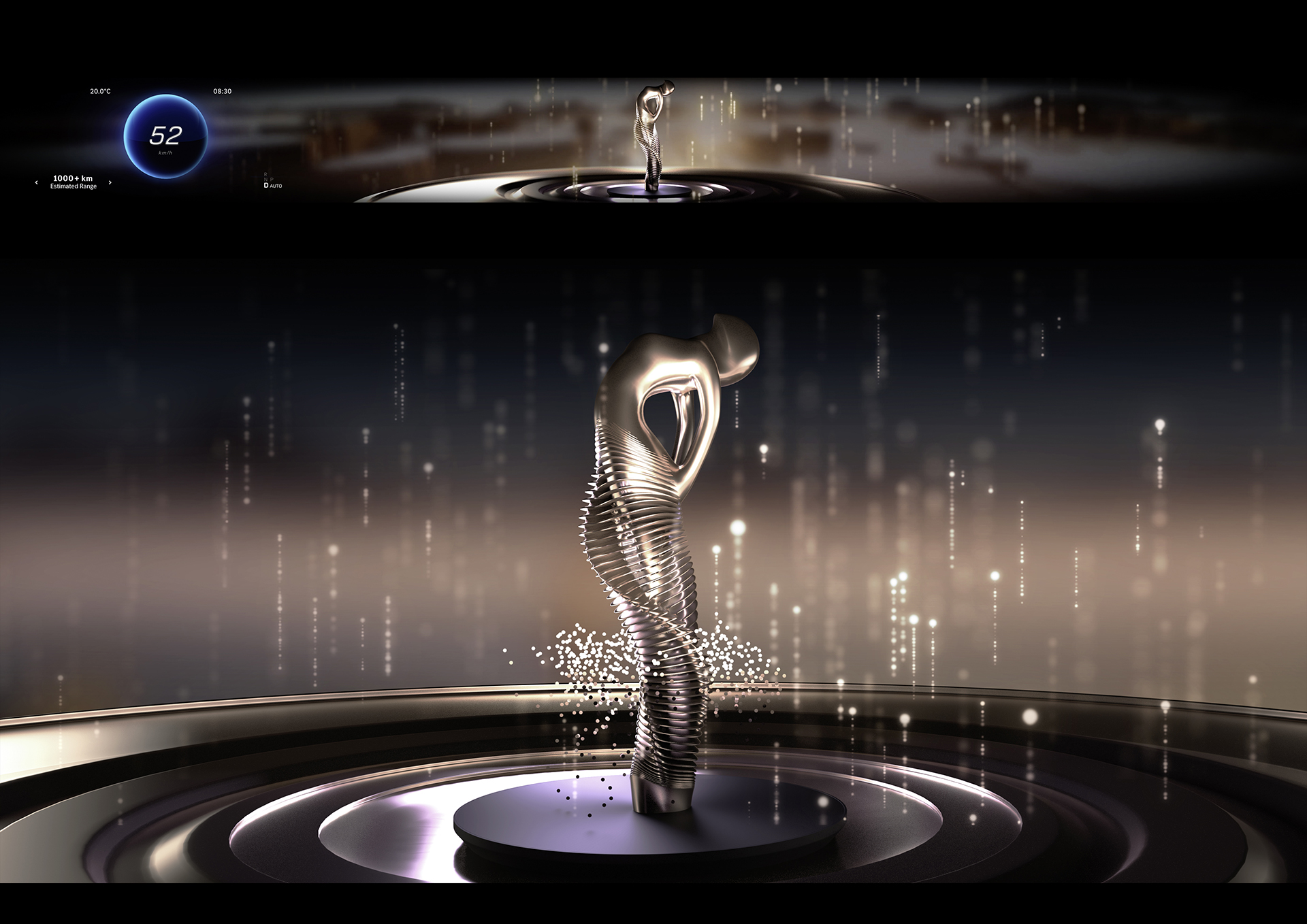 Mercedes-Benz Vision EQXX Concept, 2022 – UI/UX
