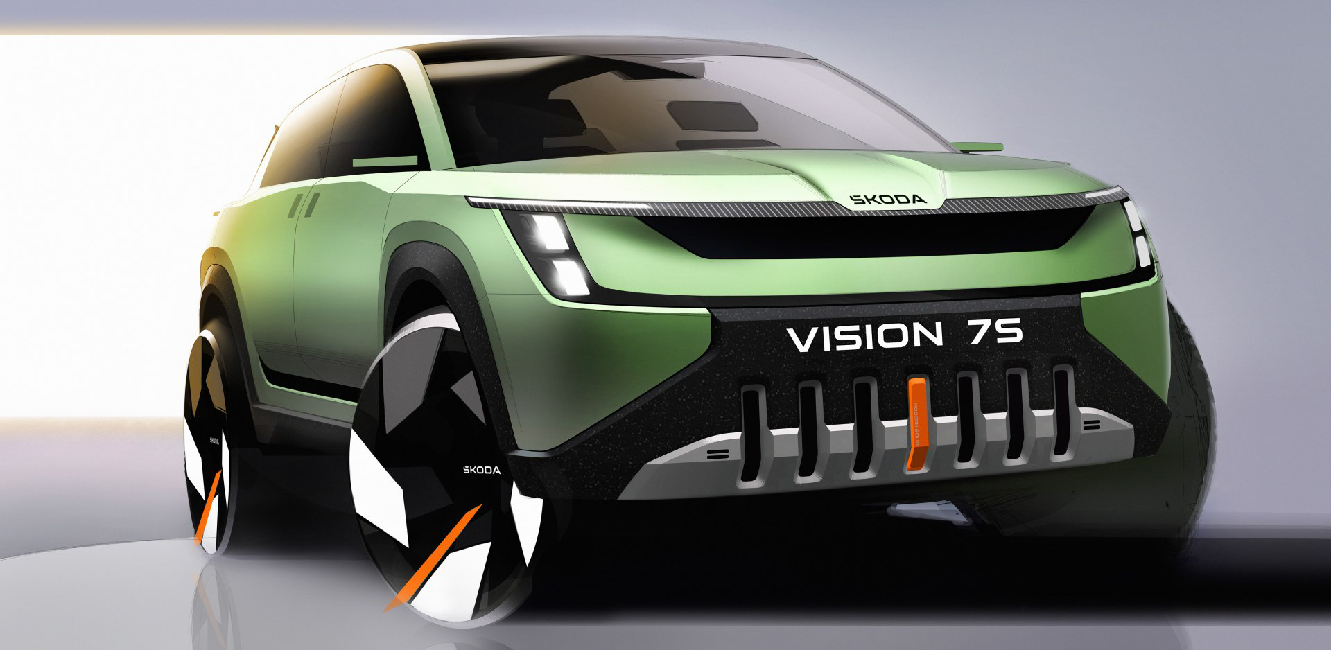 Skoda Vision 7S Concept, 2022 – Design Sketch