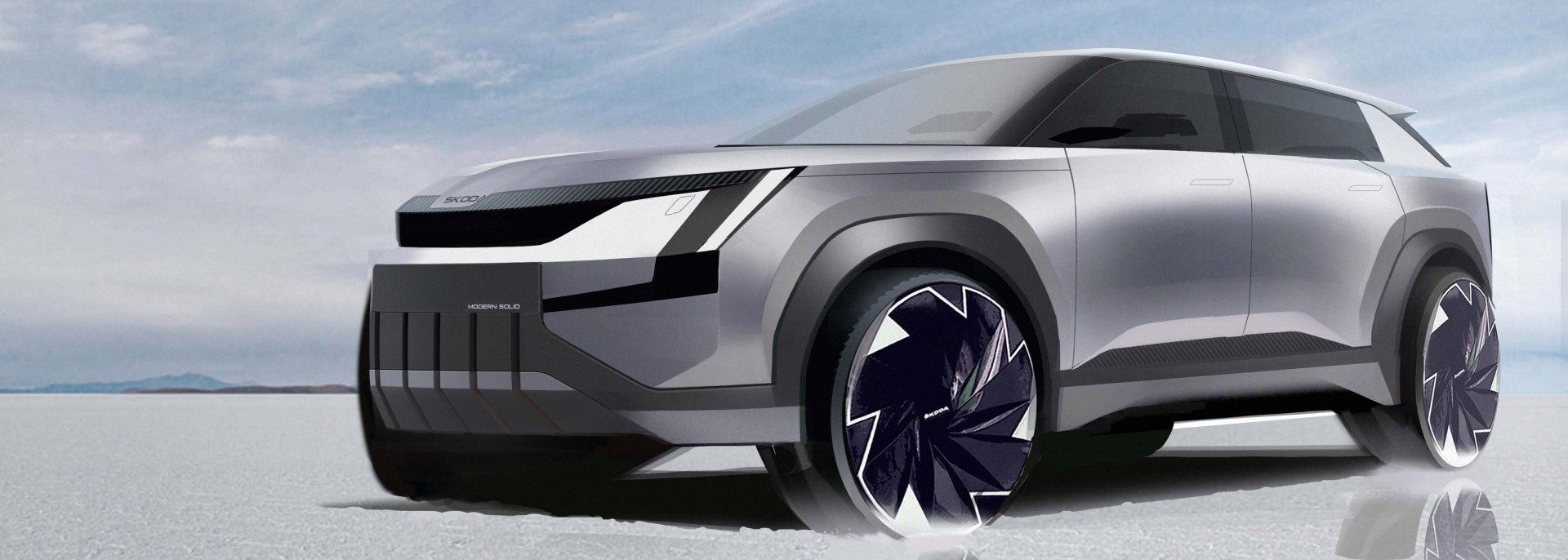 Skoda Vision 7S Concept, 2022 – Design Sketch