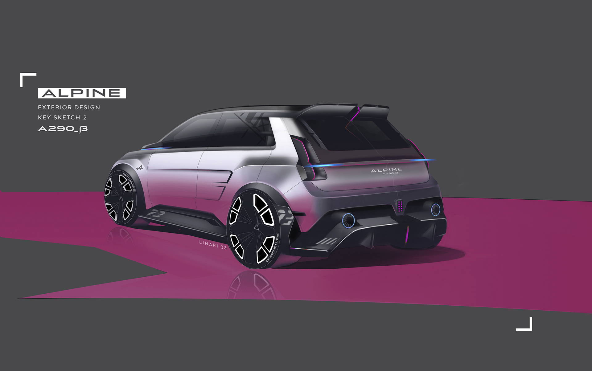 Alpine A290_β show-car, 2023 – Design Sketch
