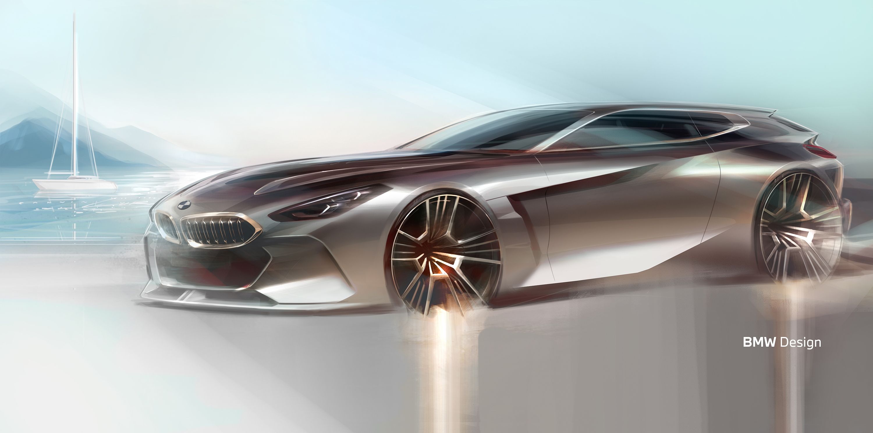 BMW Concept Touring Coupé, 2023 – Design Sketch by Calvin Luk