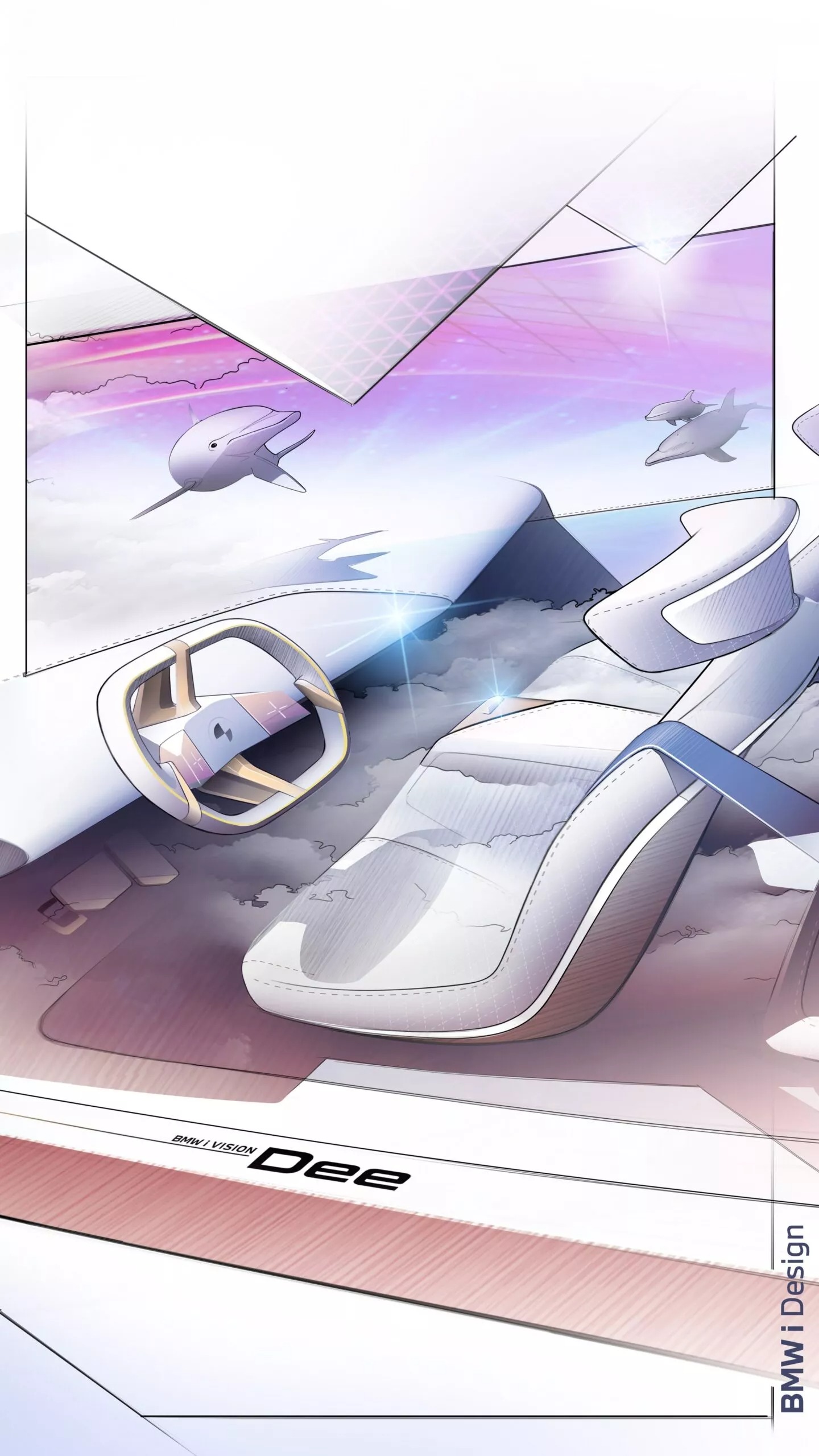 BMW i Vision Dee Concept, 2023 – Design Sketch – Interior