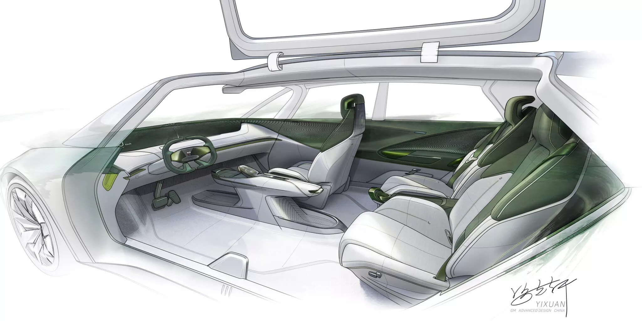 Buick Proxima Concept, 2023 – Design Sketch – Interior