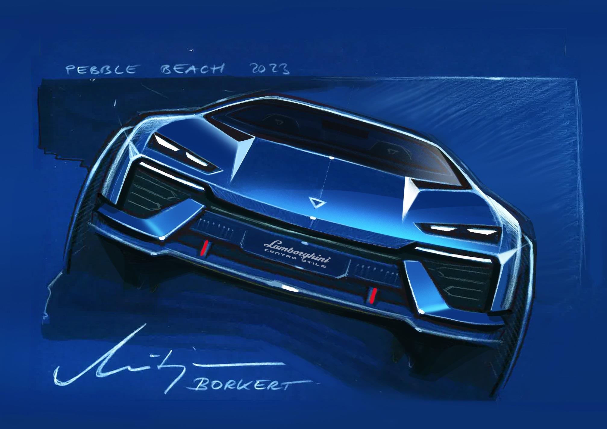 Lamborghini Lanzador Concept, 2023 – Design Sketch by Mitja Borkert