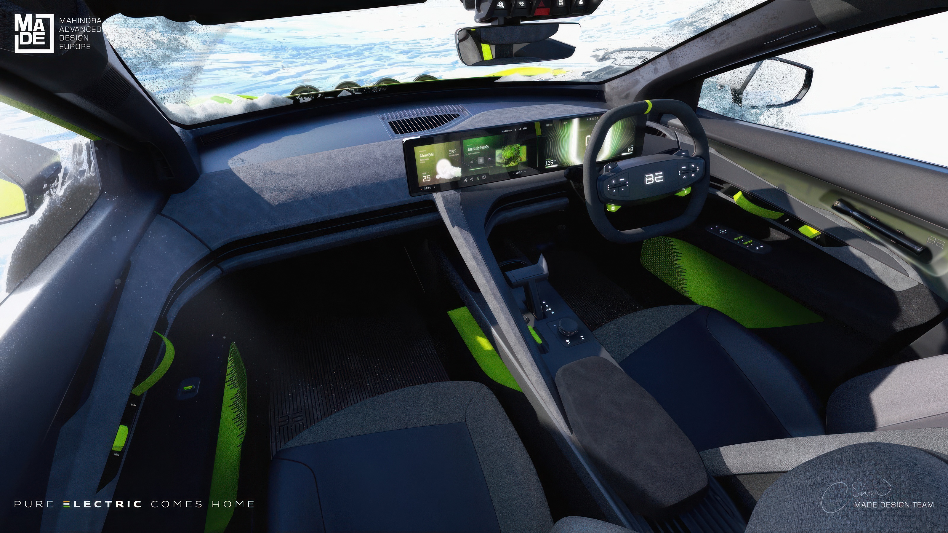 Mahindra BE Rall-E Concept, 2023 – Design Sketch – Interior