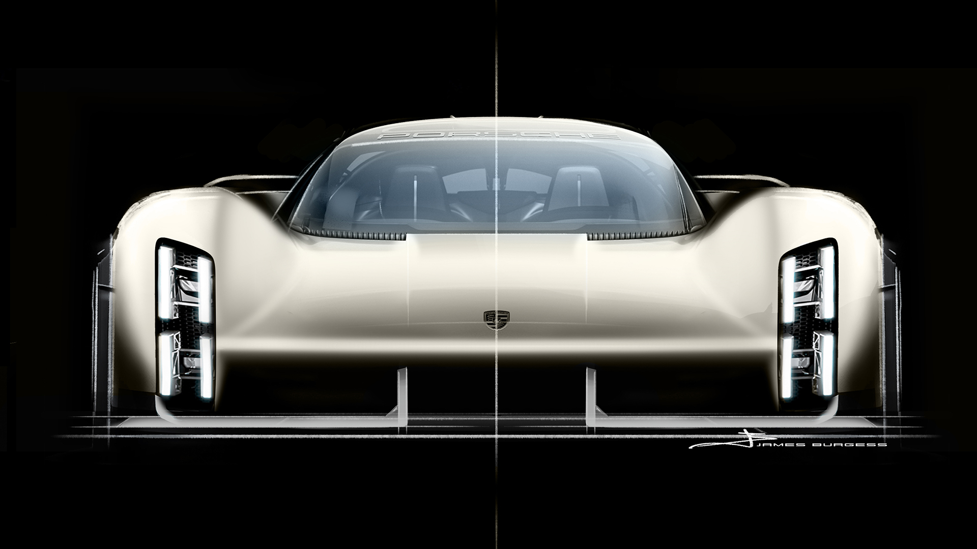 Porsche Mission X Hypercar Concept, 2023 – Design Sketch by James Burgess