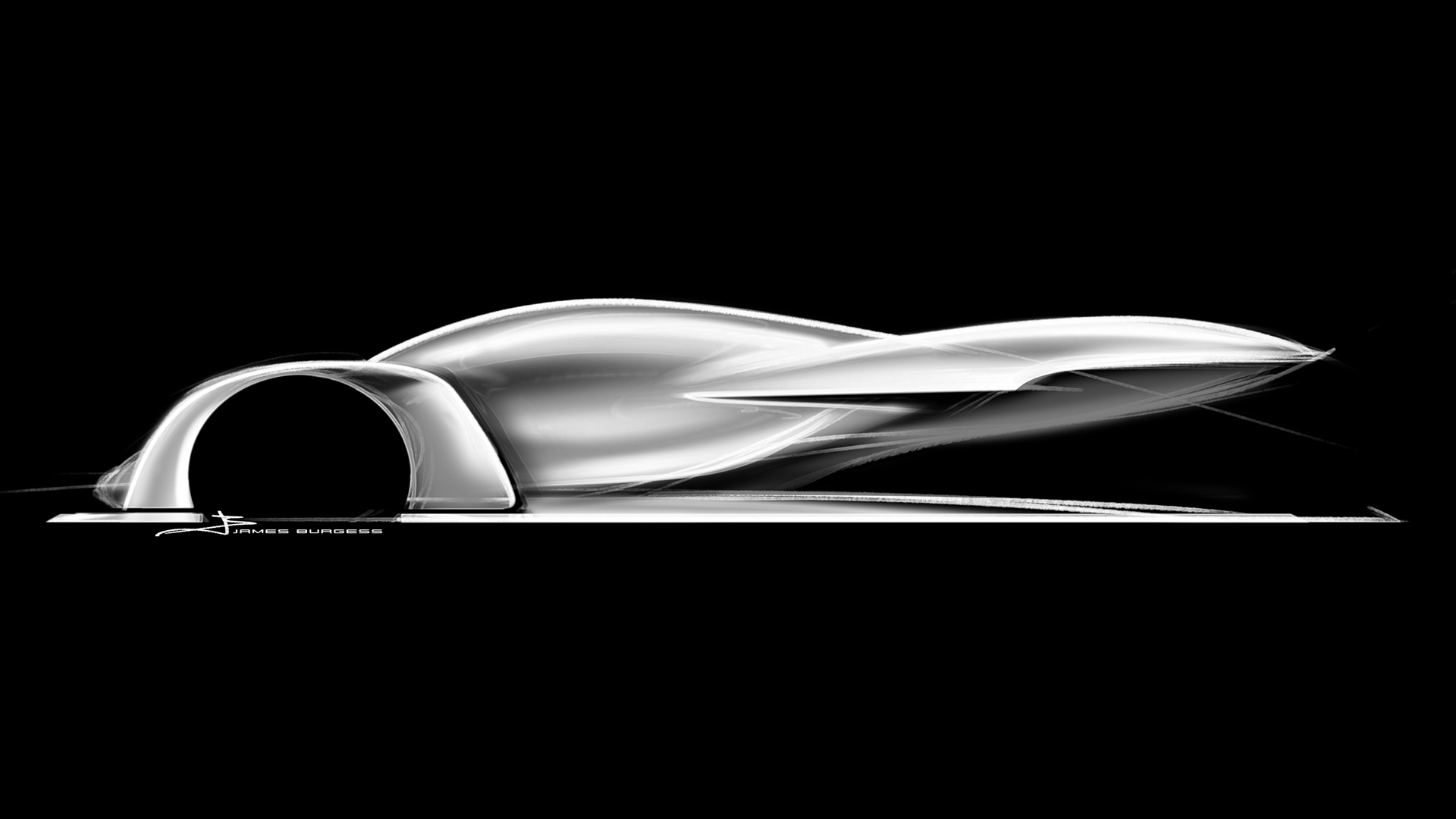 Porsche Mission X Hypercar Concept, 2023 – Design Sketch by James Burgess